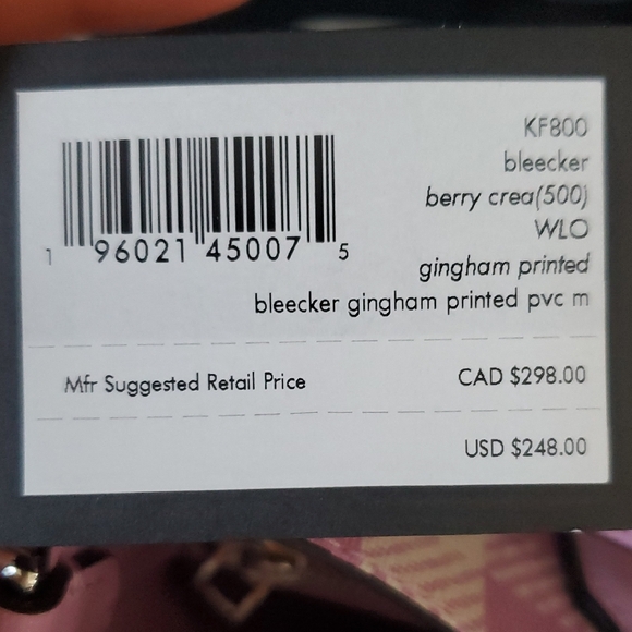 Kate Spade Bleecker Gingham Medium Crossbody. New With Tag. Dust Bag Included. - Picture 13 of 13